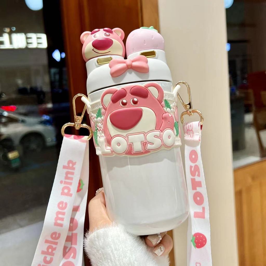 Hello Kitty 550ml Insulated Travel Mug With Straw Lock For Kids And Students