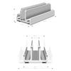 Vertical Laptop Holds 3 Aluminum Alloy Adjustable Tablet and Smartphone Silicone Compatible with Multiple Devices Silver Stand, PCs, Construction,