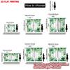 2D flat printing 2pcs Window Curtains Tropical Green Leaves Border Digital Printed Polyester Drapes Family Party Perfect for
