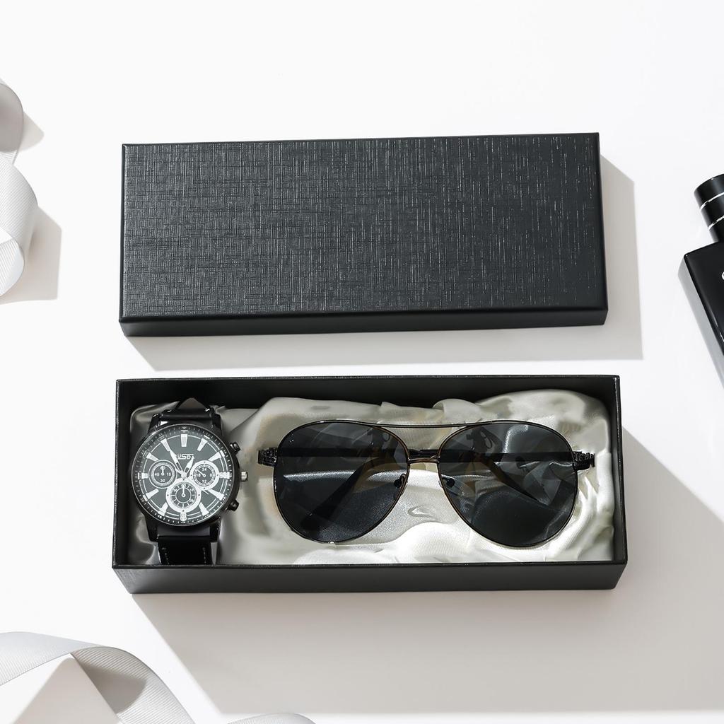 Weihnachtsgeschenkset: Ledergürtel, Uhr, Brieftasche für Freund