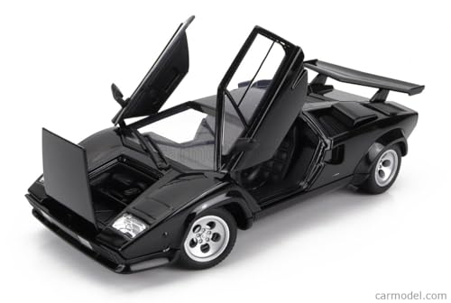 Willy Lamborghini Countach LP5000S 1988 (Black) 1/24 Scale Diecast Model Car