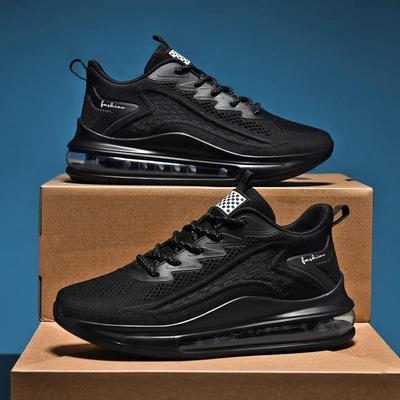 Spring and Autumn New Men's Casual Air Cushion Running Shoes Lightweight Mesh Casual Shoes Anti-Slip Shock Absorbing Sports Shoe