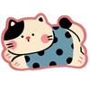 Doormat Decorative Kitten Shape Bath Mat Quick Dry Technology Anti Slip Base For Bathroom Floor Protection