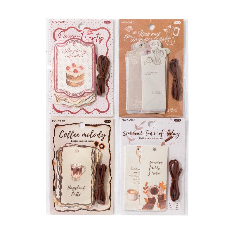 Momo Shuangxiang Sticky Notes Set: Retro Coffee Theme DIY Writing Material Series