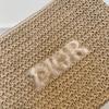 25th Anniversary Straw Woven Makeup Bag: Summer D Travel Clutch & Handbag