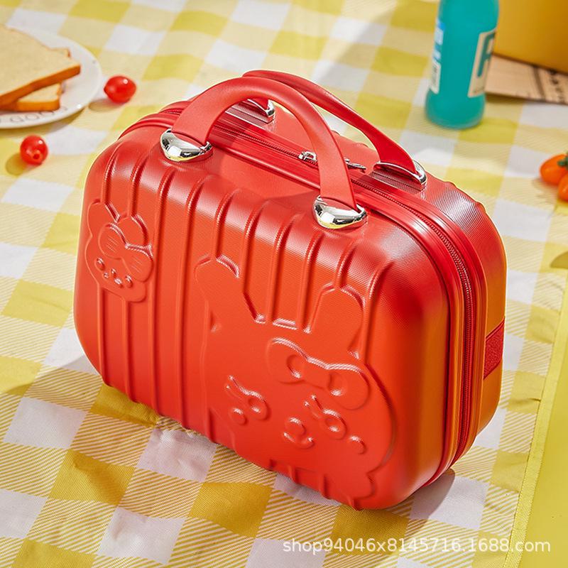 

Кролик 14 Кейс для макияжа подружки невесты - Портативная мультяшная сумка для хранения 14 inches красный