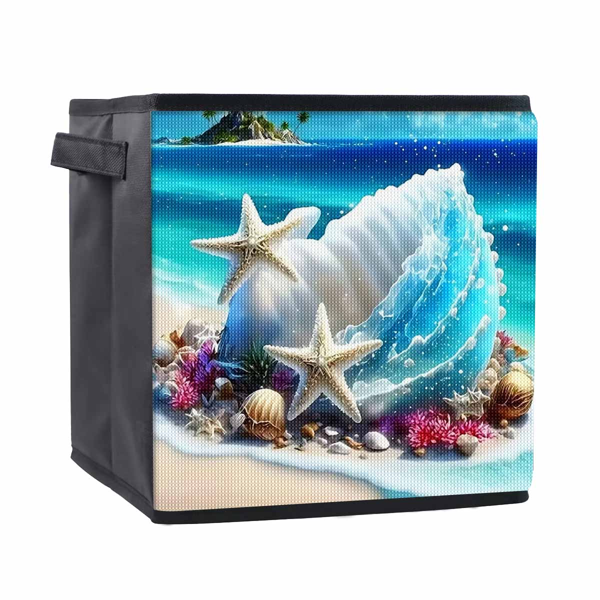 

Белые ракушки 5D Алмазная живопись Корзина для хранения Полная круглая выкладка Мозаика Алмазная вышивка Наборы для вышивания крестом Домашний декор Домашний декор 25cmx25cm