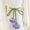 Blumen-Vorhangraffhalter Mit Eleganten Und Schönen Dekorativen Vorhangseilen Blumenmuster Mit Grünen Langen Seilen Heim-Büro-Vorhanghalter Zubehör