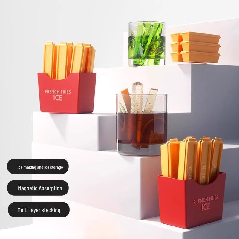 Food Grade Long Ice Cube Mold & Storage Tray for Whiskey and Cocktails