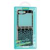 ABEEL For Samsung Galaxy Z Flip7 FE 5G/Z Flip6 5G Case Electroplating Edge Crocodile Texture Genuine Cow Leather Back Cover