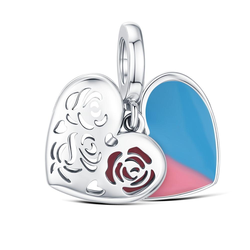 Elegant Rose Charm Fit Bracelet Diy For Women Daily Wear Romantic Fashion Flower Pendant Love Gift Originalcopper Bead