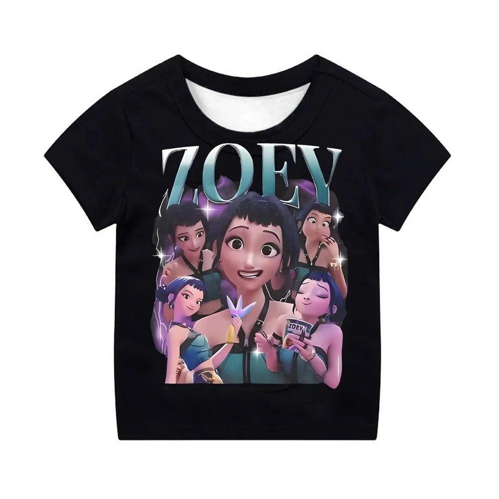 New “Kpop Demon Hunters "Fun and Cute Tiger 3D Printed Pattern Short Sleeve Casual Fashion Loose Breathable T-shirt
