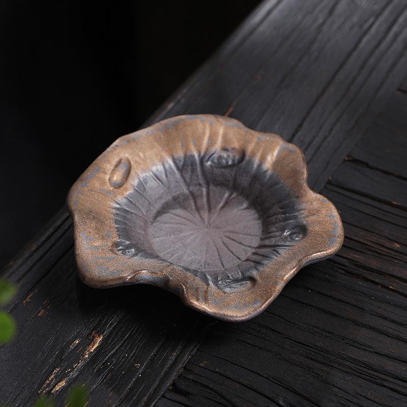 Příslušenství ke Kung Fu čajové soupravě kreativní starožitný mistr pálení šálek osobní šálek držák na šálek hrubá keramika podložka pod čajový šálek