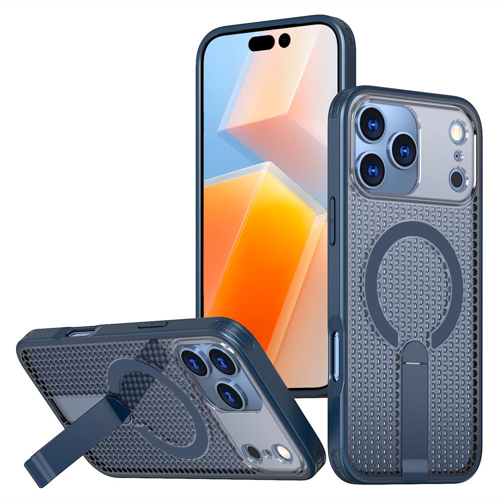 

Magnetic For Magsafe Heat Dissipation Fold Stand Phone Case For iPhone 17 Air 16E 16 15 14 13 12 11 Pro Max Lens Protector Cover iPhone 12 Pro