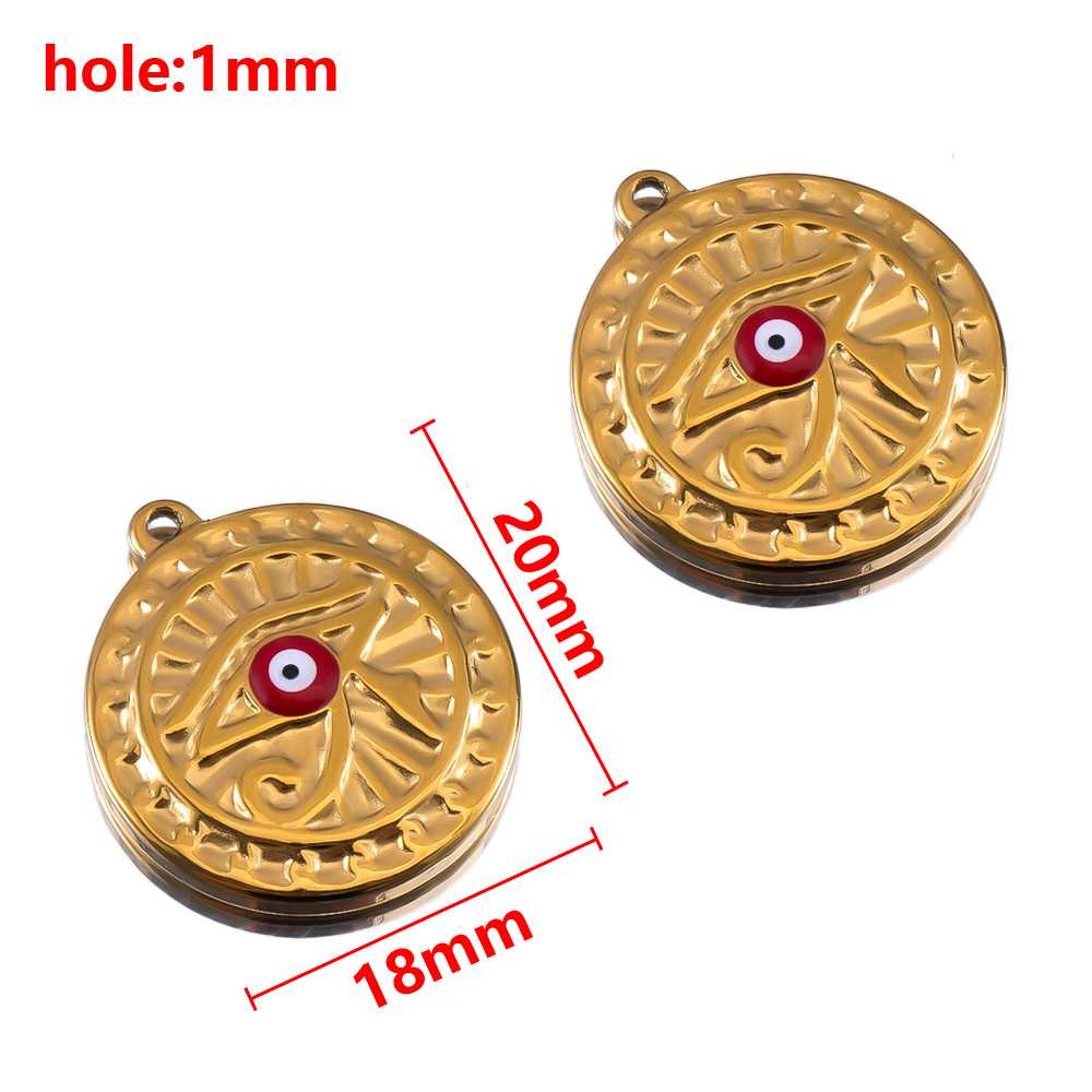 2pcs Stainless Steel Irregular Red Necklace Charms Gold Plated Imitation Pearl Earrings Component DIY Necklaces Jewelry Findings