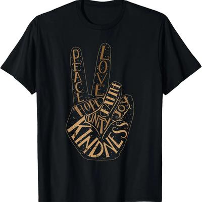 Frieden Liebe Hoffnung Schwarze Geschichte Monat Männer Frauen T-Shirt