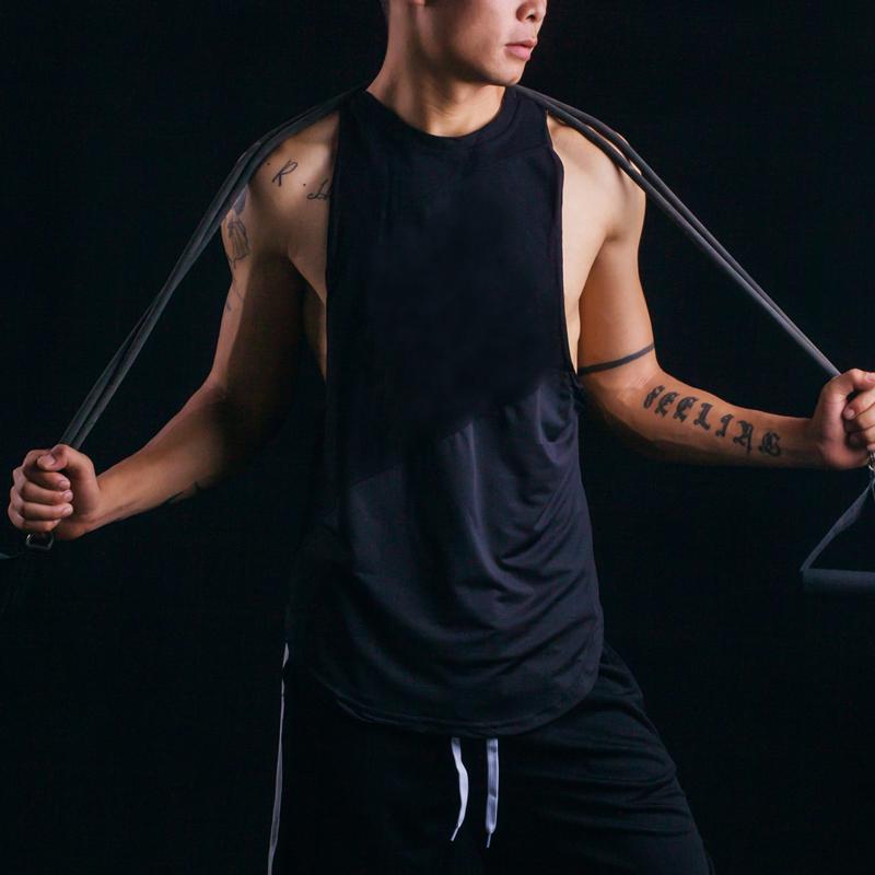 Muscleguys Mens Soild Long T-Shirt Muscle Brand Fitness Bodybuilding Workout Clothes Man Cotton Blank Man T Shirt Men Tops