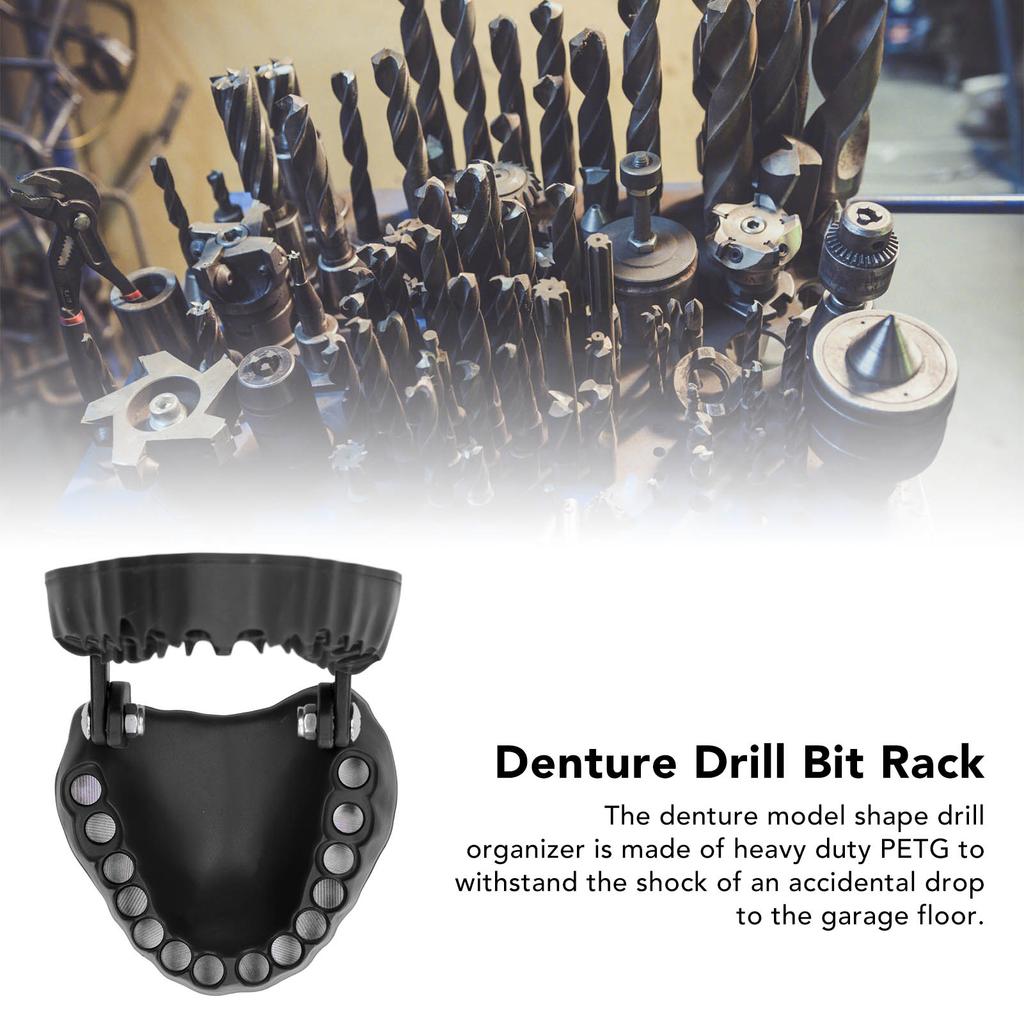 Denture Drill Bit Holder 28 Drill Bits   Portable Denture Bit Holder with Magnet