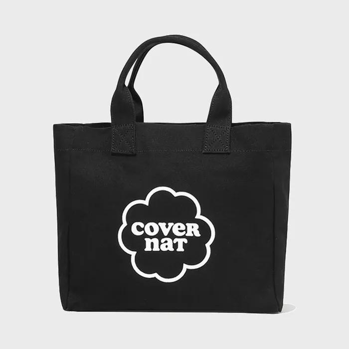 Clover Heart Canvas Mini Tote Bag Black