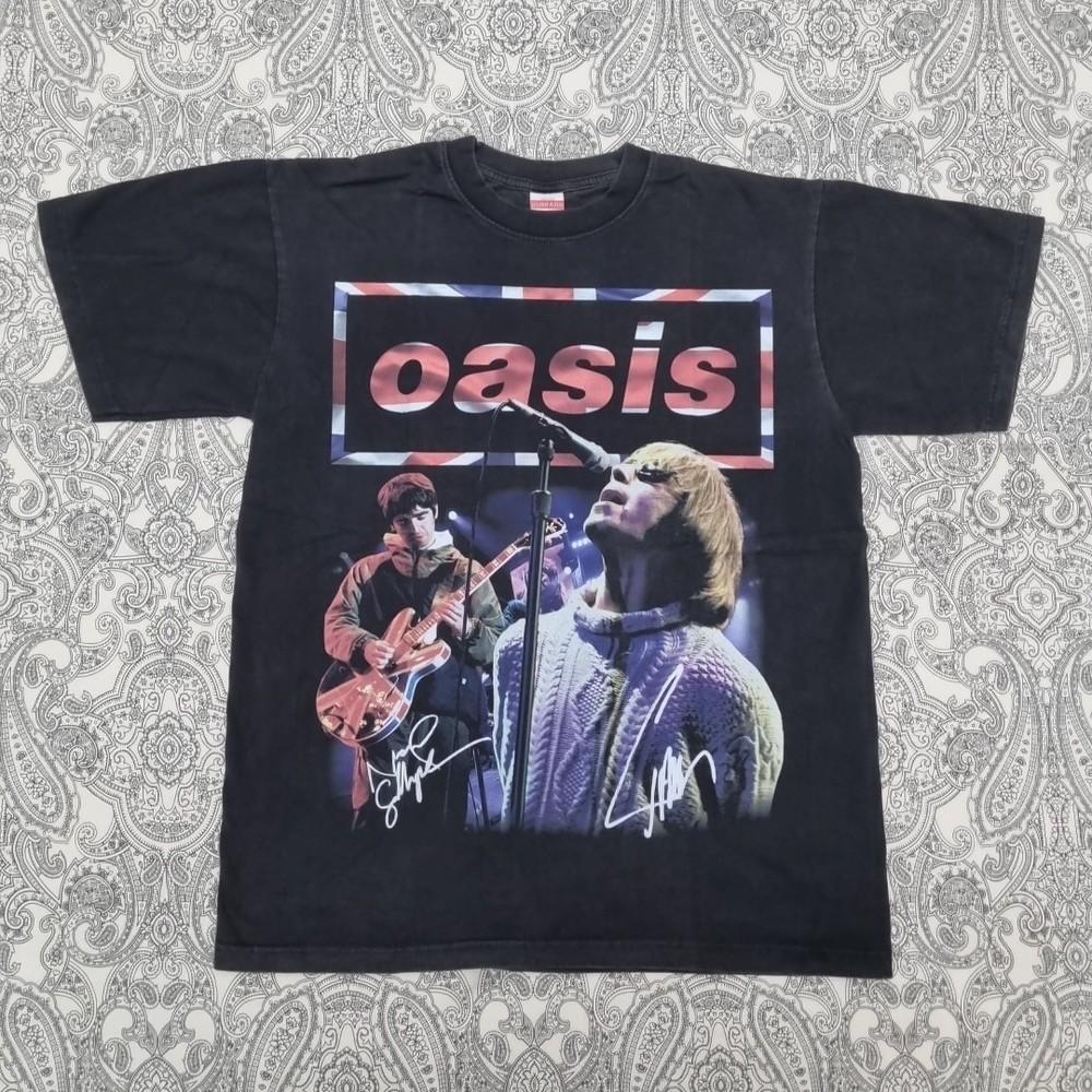 Vintage Oasis Band T Shirt Britpop Liam Gallagher Concert Tour Tee