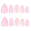Almond Press On Nail Glossy Fake Nail Stick On Nail In 12 Sizes,24 Pcs French Nail Tips for DIY Nail Art Decorations
