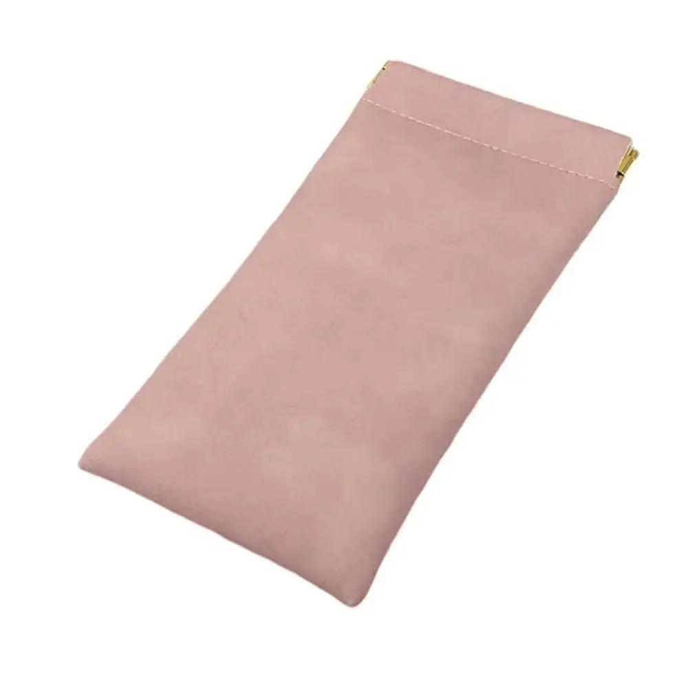 2PC 4 Color Soft PU Leather Sunglasses Glasses Bag Reading Case Sun Glasses Pouch Unisex Simple Eyewear Storage Bags Accessories