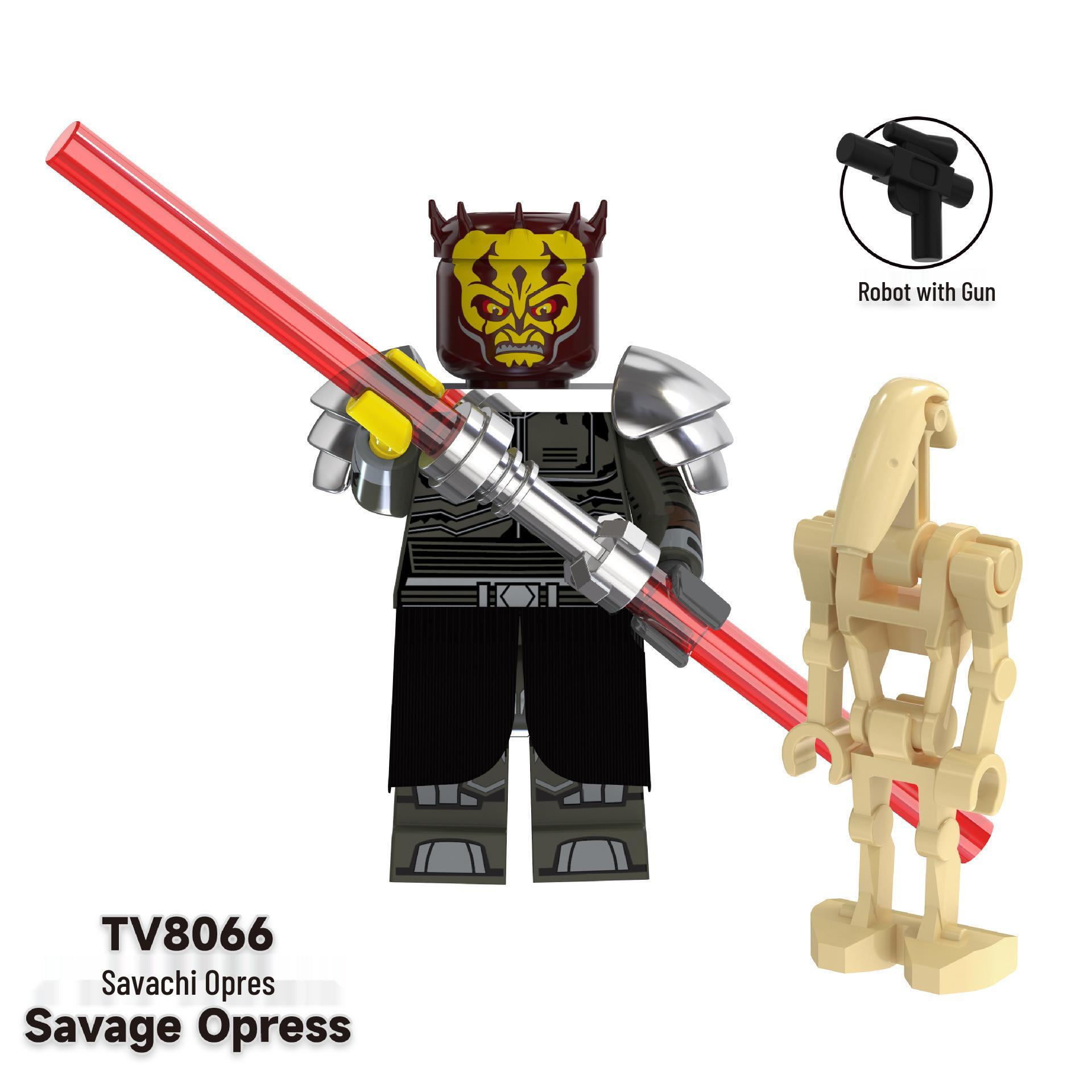 TV6109 Sci-Fi Series Minifigures: The Mandalorian, Blacksmith, Han Solo, Bo-Katan Kryze, Imperial Guard Building Blocks.