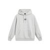 Li-Ning Embroidered Logo Loose Fleece Hoodie Unisex hoodies Floral-Gray Deep-Antarctic-Gray AWDTB61-6