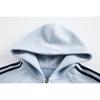 Women's Spring-Autumn Sweatshirt Jacket Trendy Striped Basic Hooded Cardigan