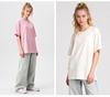 Women's 200g Pure Cotton Short Sleeve Round Neck T-shirt - Solid Color, Casual Fit