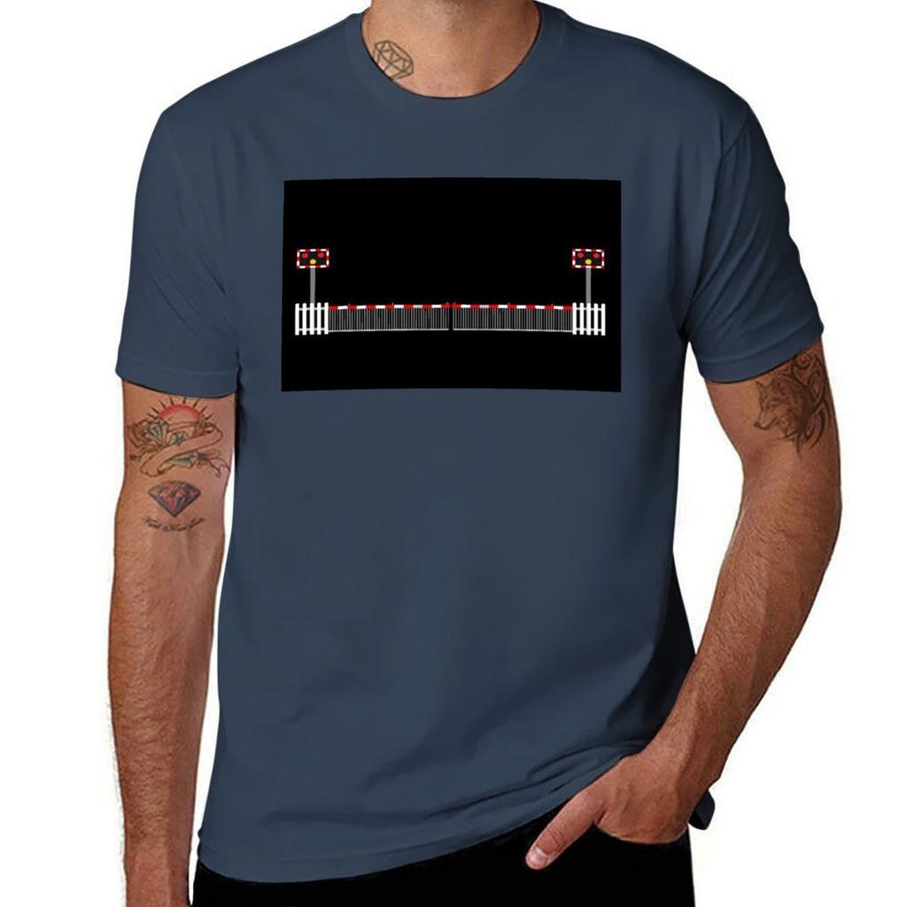 UK RAILWAY LEVEL CROSSING TShirt Plus Size Comfort Fit Tee