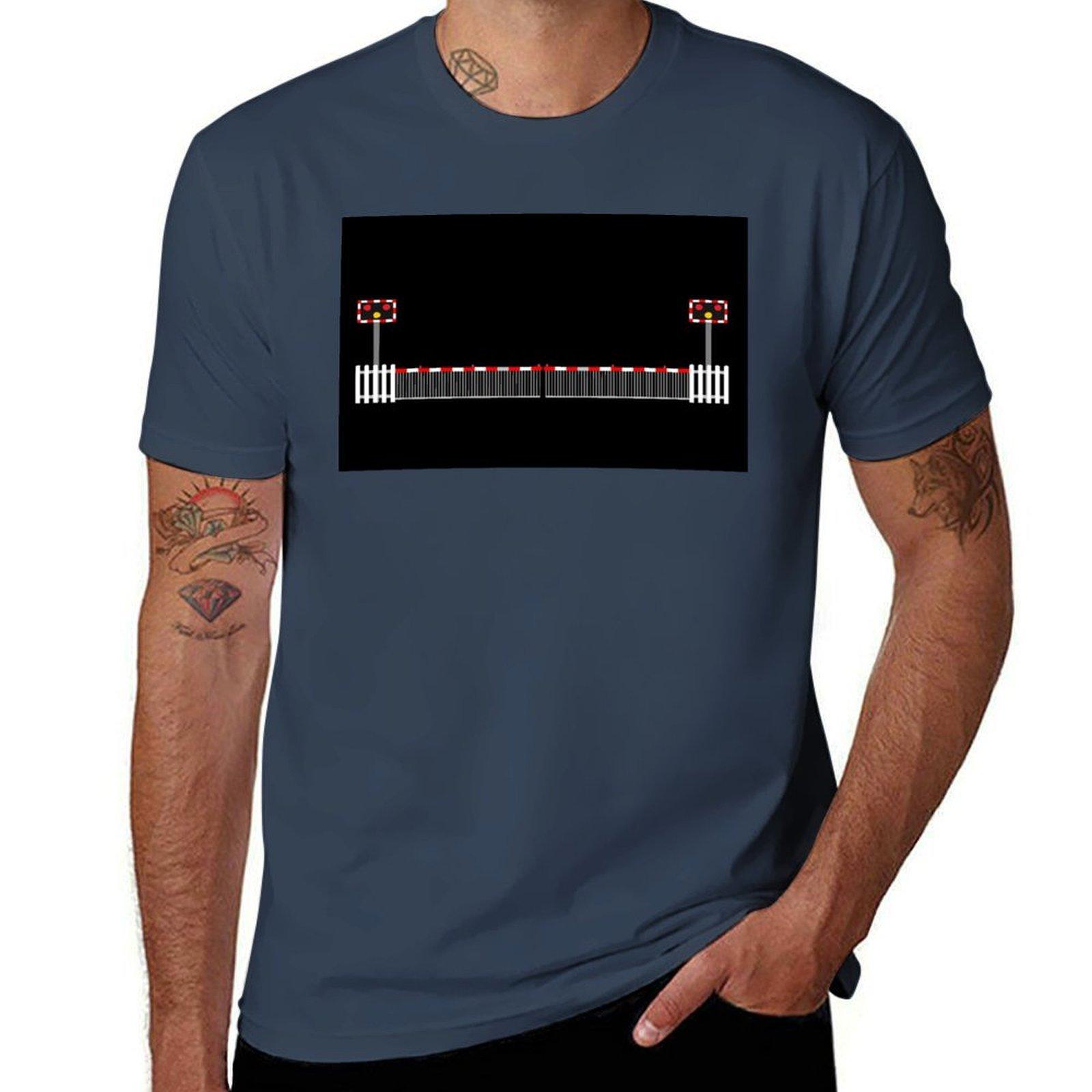 UK RAILWAY LEVEL CROSSING TShirt Plus Size Comfort Fit Tee S