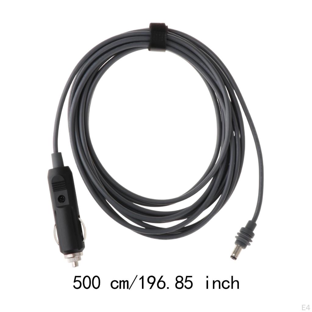 Satellite Car Dc Power Cable Gray Replacement to Cigarette Lighter Plug for Boats 12V