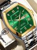 Luxury Stainless Steel Watches for Man Luminous Waterproof Date Week Watch Tonneau Case Quartz Watches Reloj