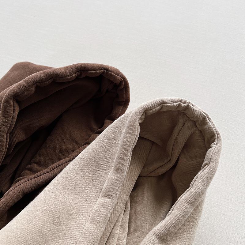 2025 Kids' Thick Fleece Hooded Sweatshirt - Autumn/Winter Korean Style for Boys & Girls