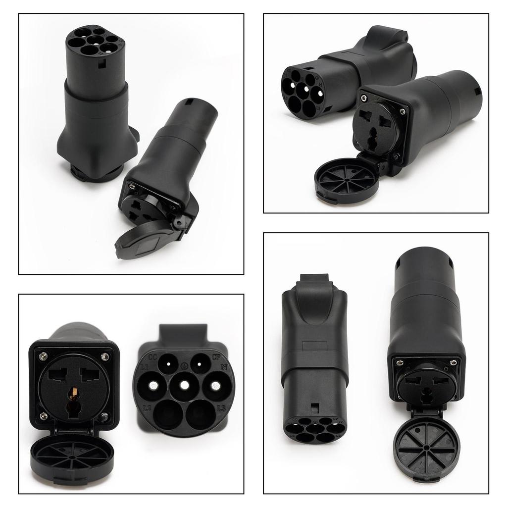 Entladestecker Typ 2, EV-Ladestationskonverter, Steckeradapter, 16 A, IEC62196