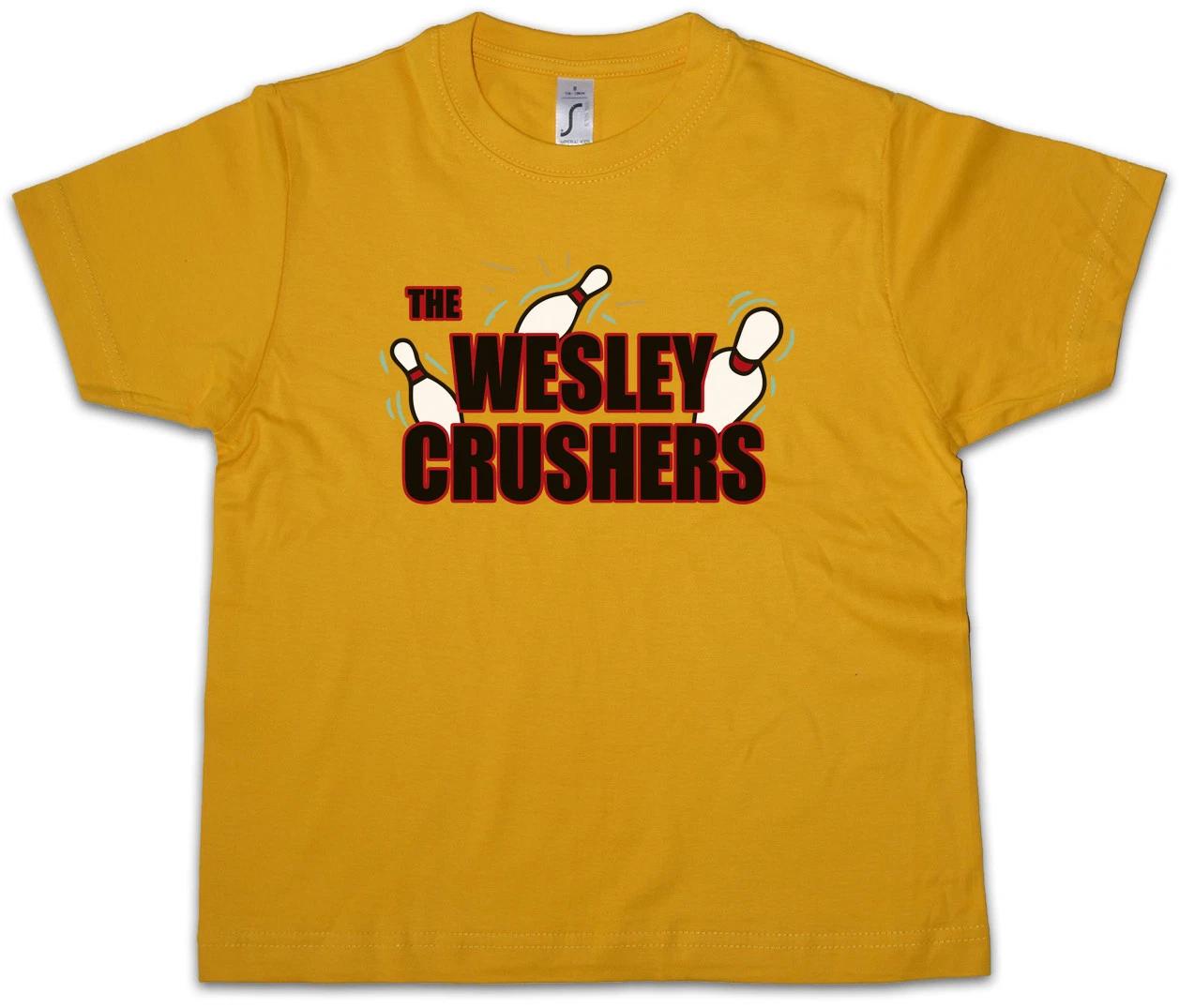 THE WESLEY CRUSHERS Kids Boys T-Shirt Big Bowling Bang Sheldon Team Theory Nerd 150