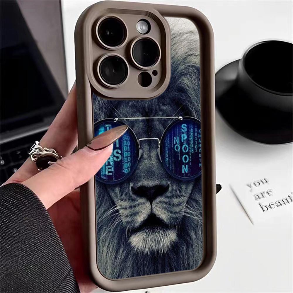Ae86 Lion Black Design Art Ochronne Etui na Telefony Samsung S24 S23 S22 Ultra A15 A14 S21 FE A54 A12 A25 A35 A53 Angel Eyes TPU Tylna Obudowa
