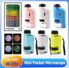 Handheld-Taschenmikroskop 60-120X Lernwissenschaftliches Mikroskop Batteriebetriebenes biologisches Mikroskop-Kit Outdoor-Kinderspielzeug