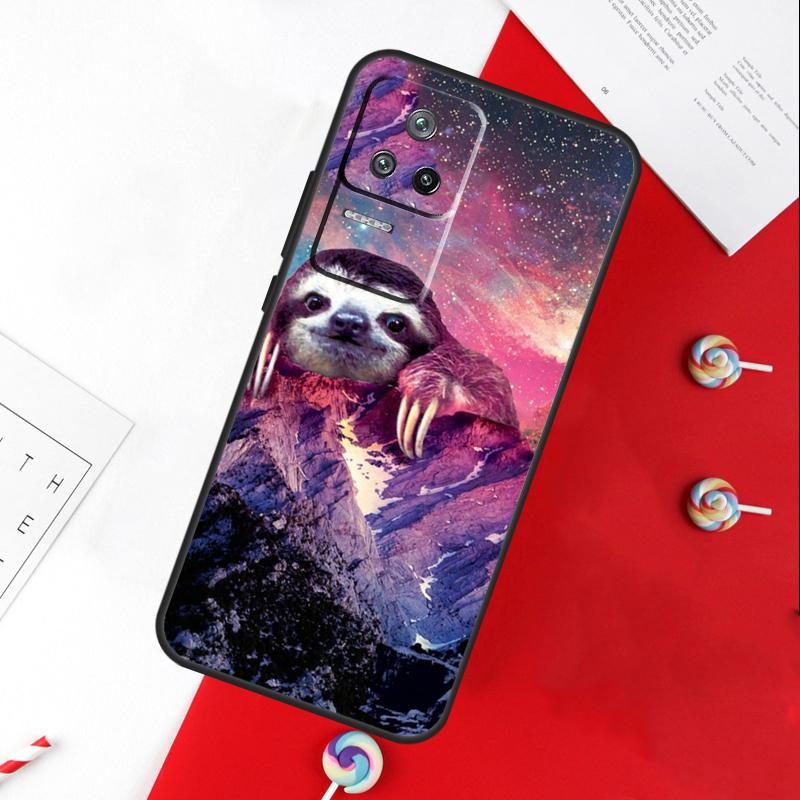 Kawaii Cute Sloth Face Cover For Xiaomi 15 Ultra 13 14 11T 12T 13T 14T Pro POCO X7 Pro X3 X5 X6 M6 F5 F6 Pro Case