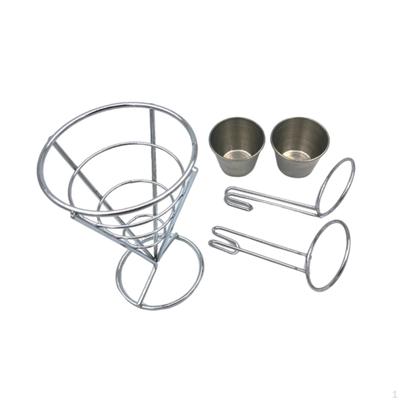  Porte-frites en forme de cône, Présentoir pour poulet frit, Panier réutilisable