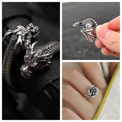 Game Black Dragon Ring Dragon Natal Index Ring Domineering Personality Accessories Boys