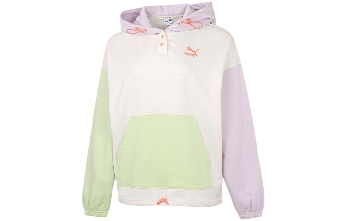 PUMA Sweatshirts Women s White Hooded Moderate Regular 535180-99 L