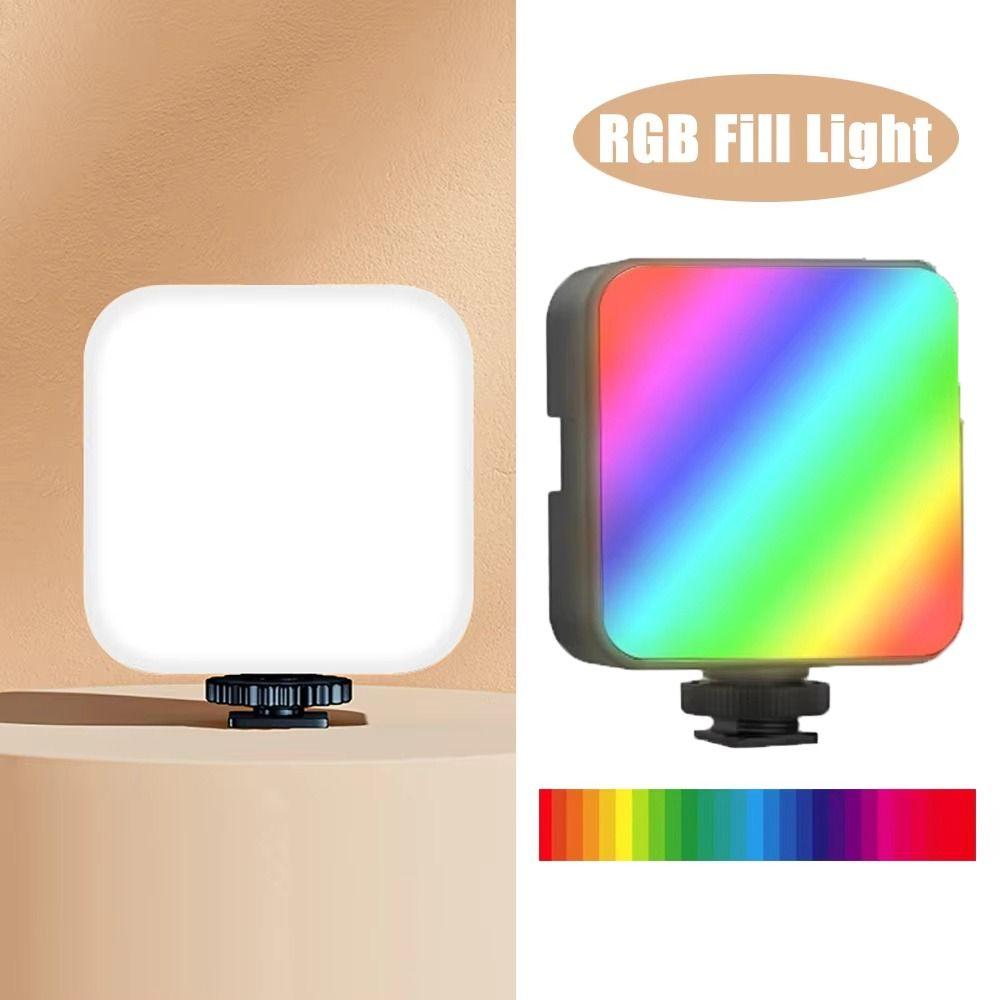 Full Color LED Video Light 800LUX RGB Photography Light RGB Fill Light  For Camera Smartphone