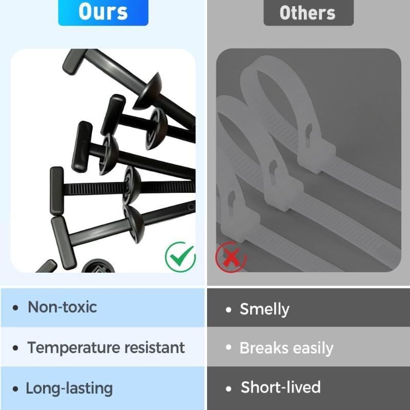 Universal Nylon Cable Tie Buckle Auto Fastener Screw Replacement Clip Car Fender Trunk Engine Guard Panel Wire Management Secure