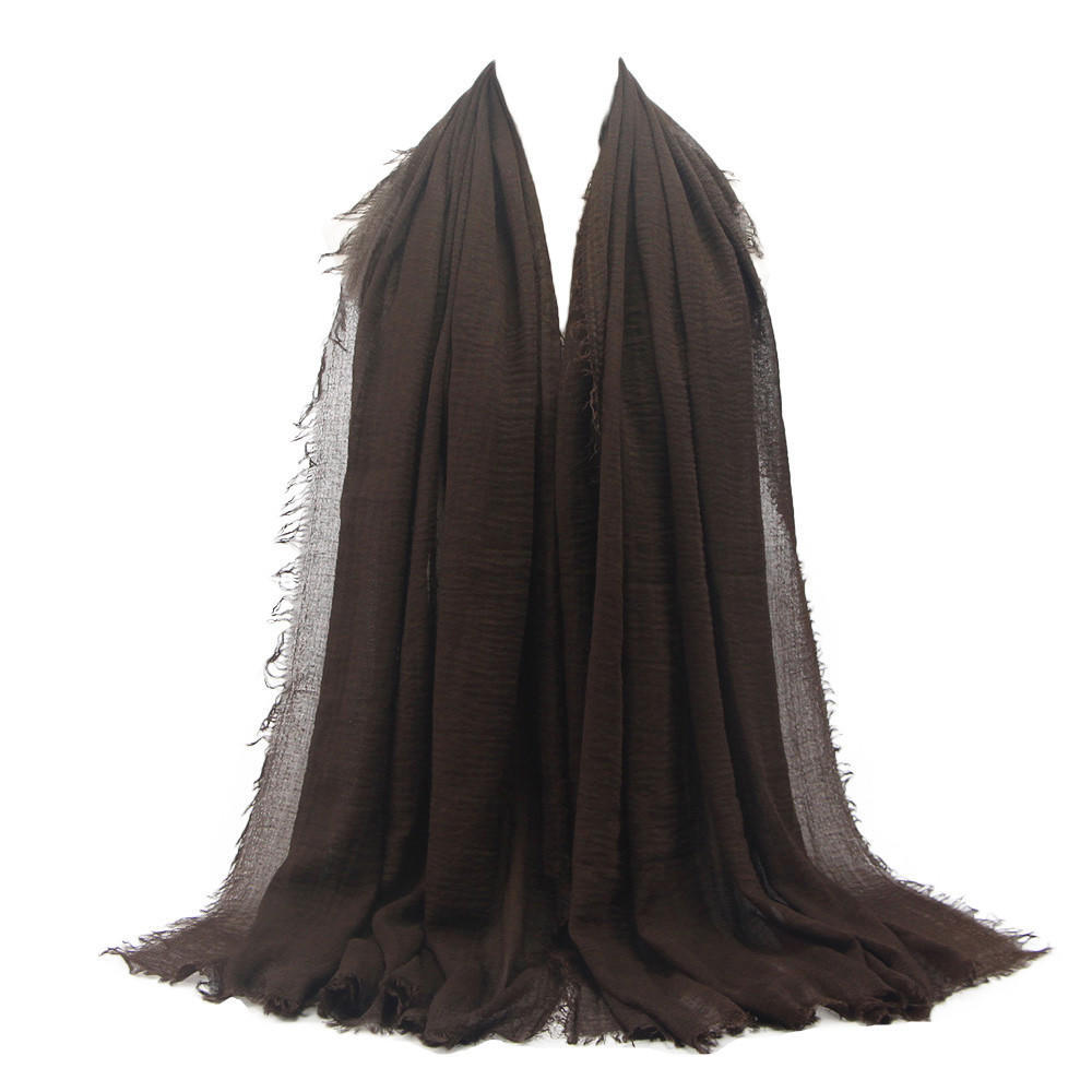 Premium Viscose Maxi Crinkle Nuvem Hijab Cachecol Xale Soft Islam Muçulmano