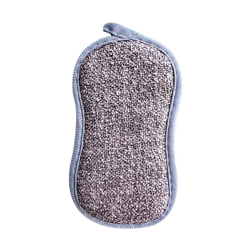 1/4 stk Gjenbrukbare Svamper Kjøkken Ripefri Mikrofiber Svamp Skuresvamp for Kjøkkenrengjøring Oppvask og Gryter