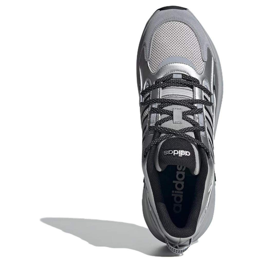 Adidas Ozwave Slip-Resistant Low-Top Chunky Sneakers Unisex Silver Gray Sneakers JQ5981