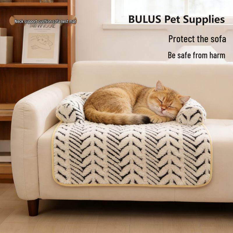 Sofa Removable Washable Dog & Cat Winter Bed - Universal Small Pet Mat, Warm & Thickened