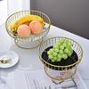 New European Luxury Fruit Cake Tray Large Round Snack Display Fruit Basket Creative Design Dessert Stand Home Decor